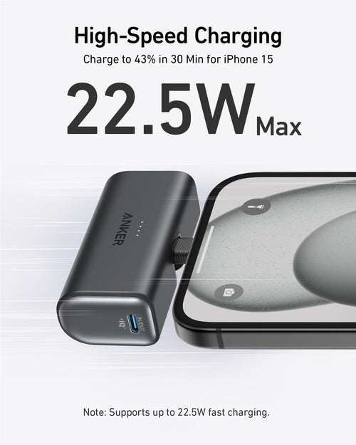 Anker Nano Power Bank 5,000mAh – 22.5W USB-C Portable Charger