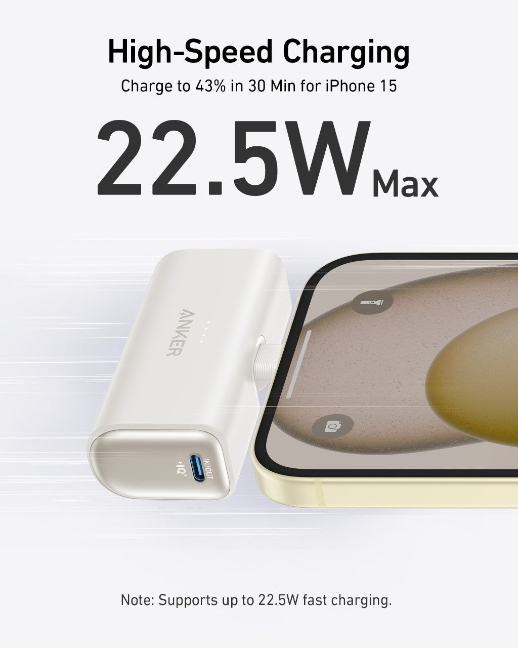 Anker Nano Power Bank 5,000mAh – 22.5W USB-C Portable Charger