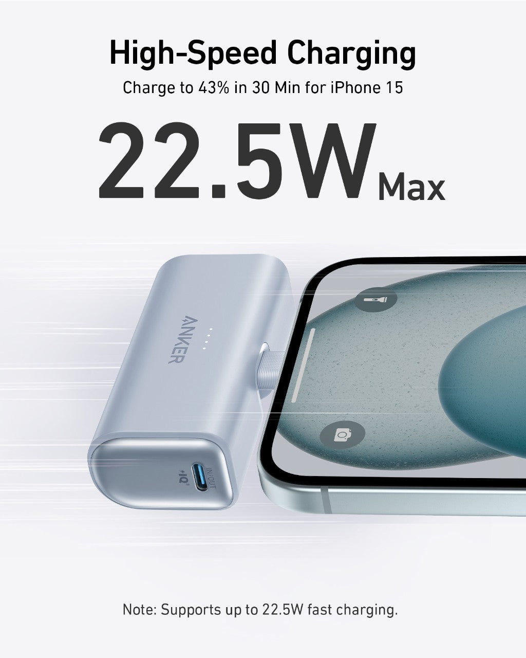 Anker Nano Power Bank 5,000mAh – 22.5W USB-C Portable Charger