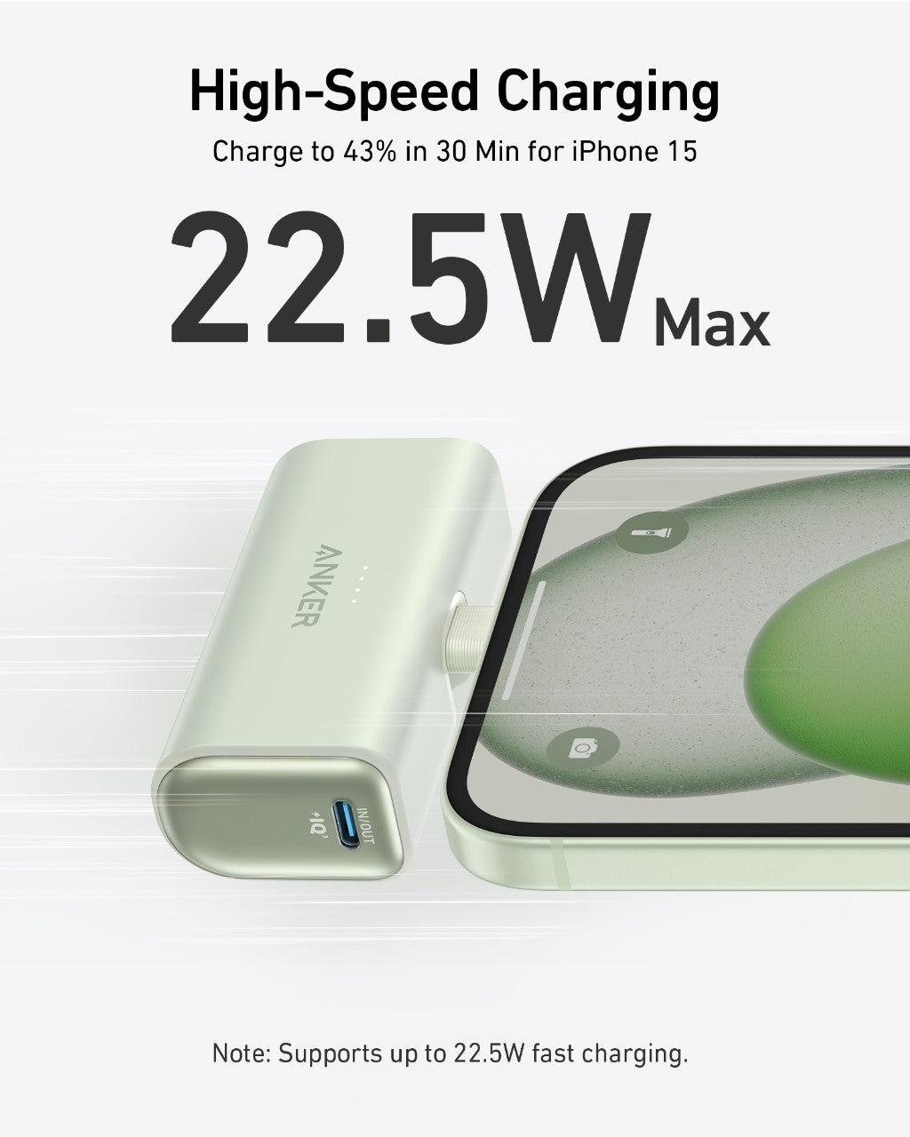 Anker Nano Power Bank 5,000mAh – 22.5W USB-C Portable Charger