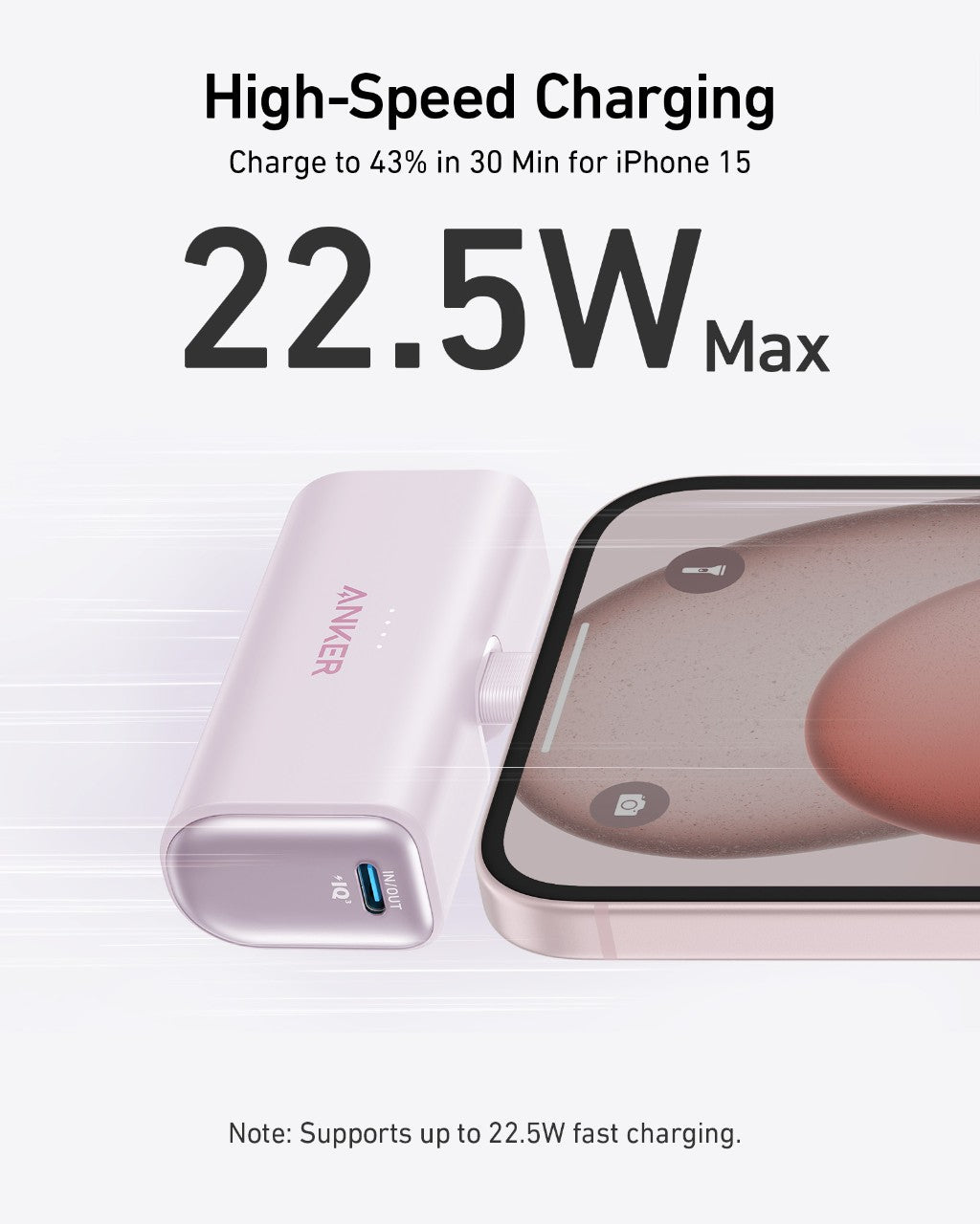 Anker Nano Power Bank 5,000mAh – 22.5W USB-C Portable Charger